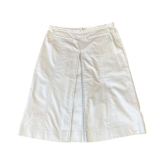 Nike Golf Dri-Fit Skirt 3-Pocket Front Pleat 10/M Light Khaki Beige Modesty 295G - Picture 2 of 9